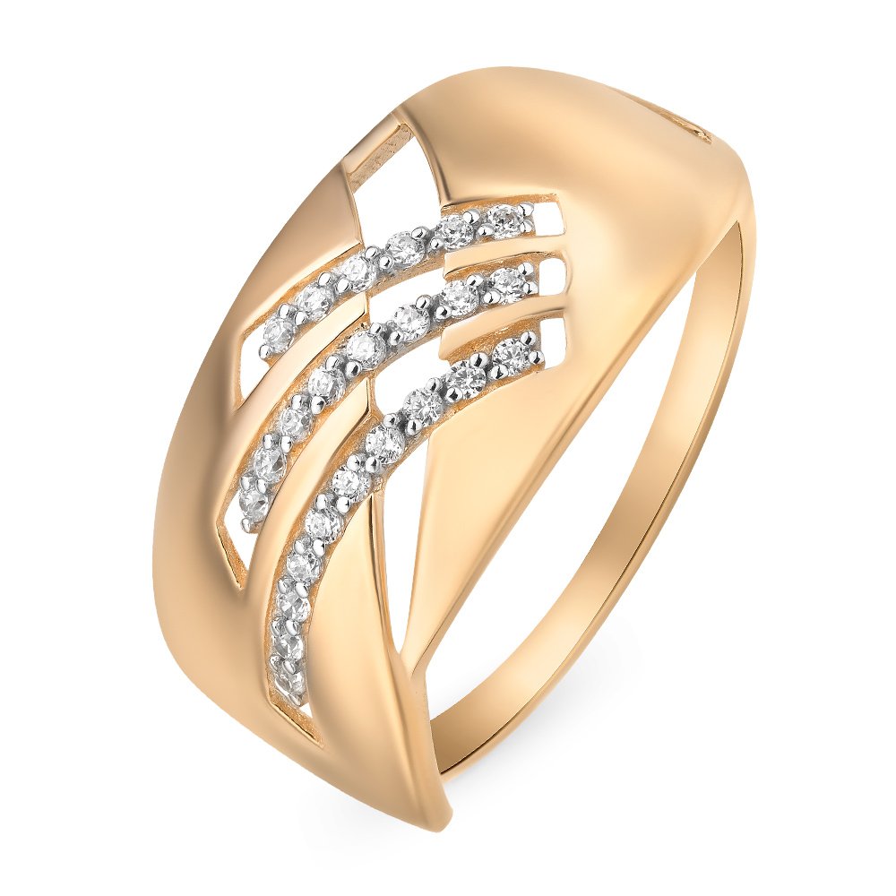 

Кольцо из золота р.  585Gold 301010199, фианит, 301010199