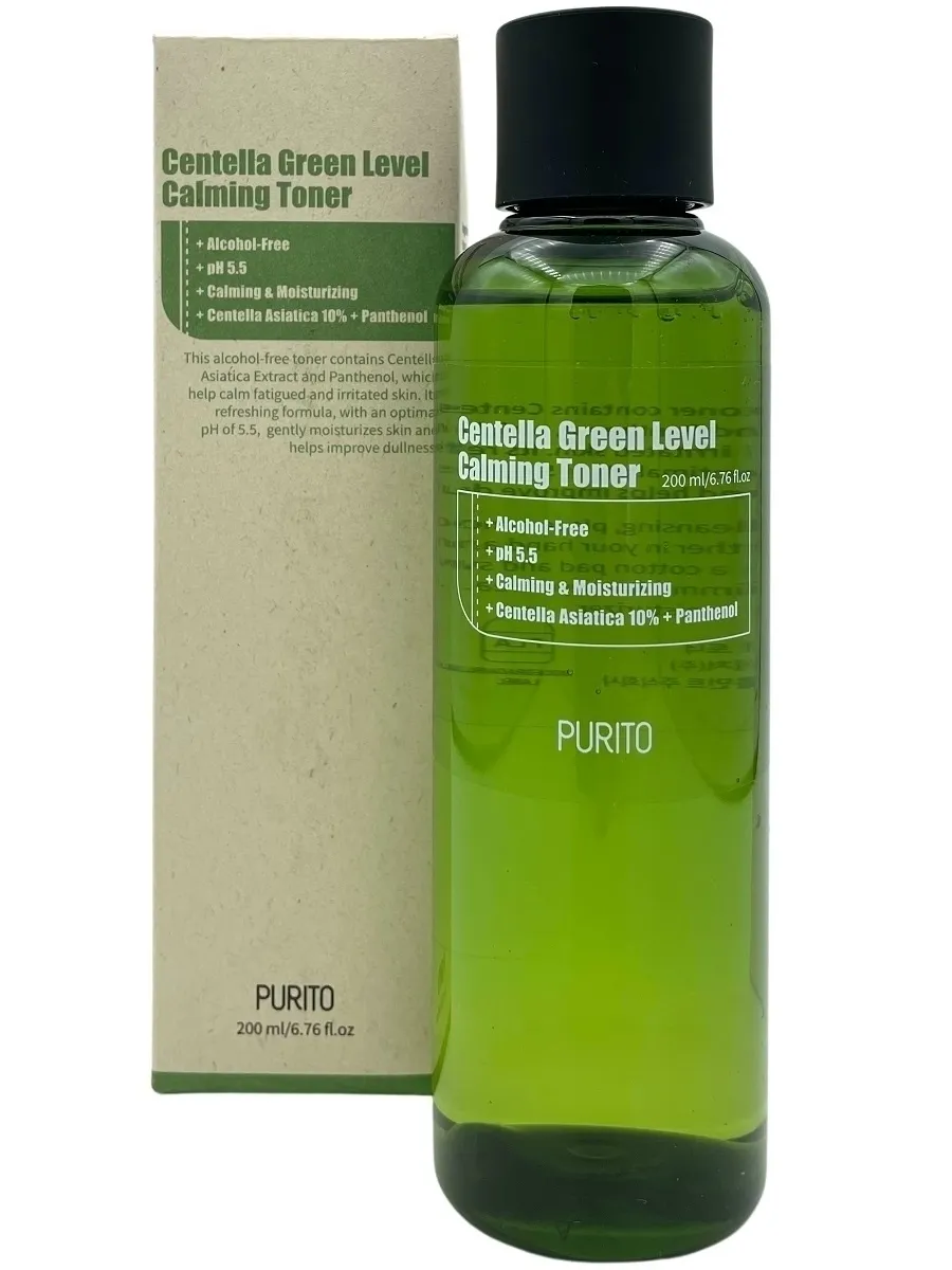 Purito centella green. Тонер бесспиртовый с центеллой Purito Centella Green Level Calming Toner (200мл). Purito тонер с центеллой. Purito тонер Centella Green Level Calming. Purito тоник с центеллой.