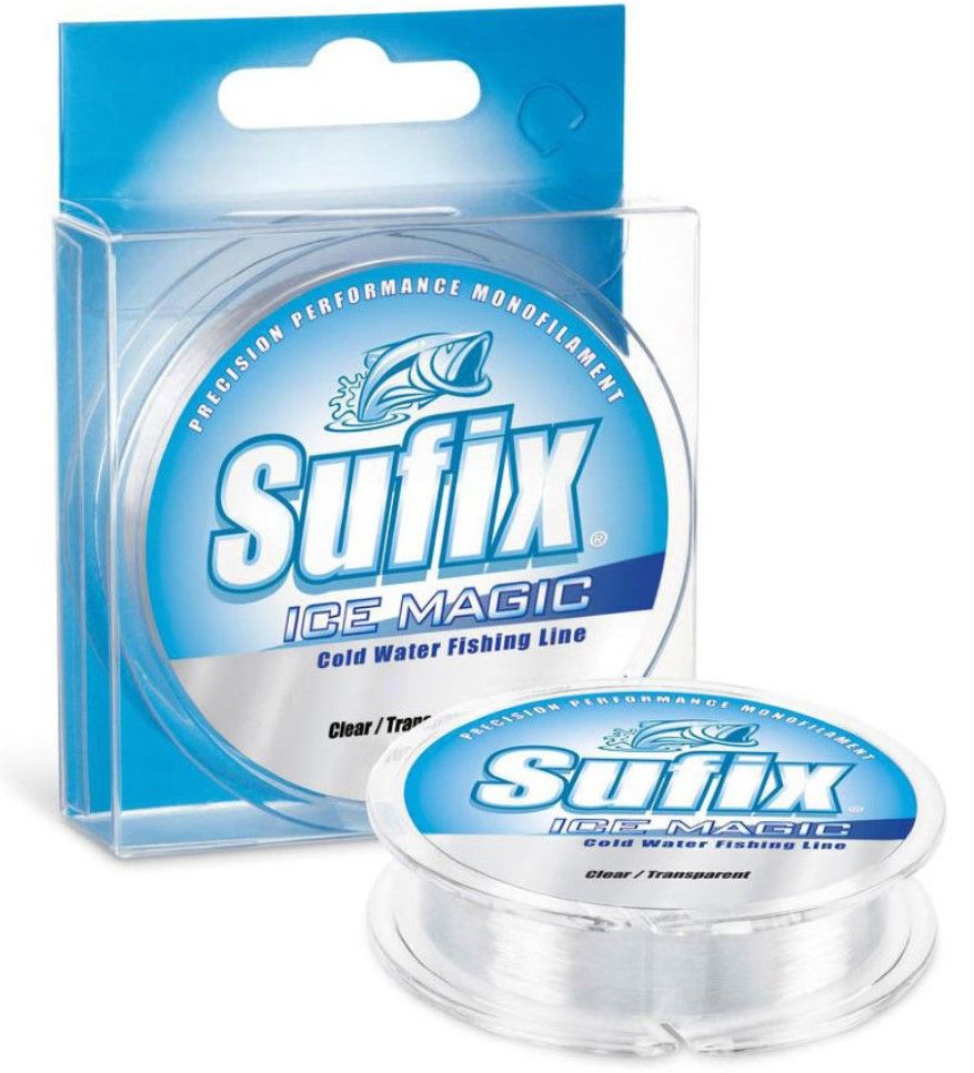 Леска зимняя SUFIX Ice Magic прозрачная 50м 0.095мм 1кг DS1SK010024A51 SUFIX