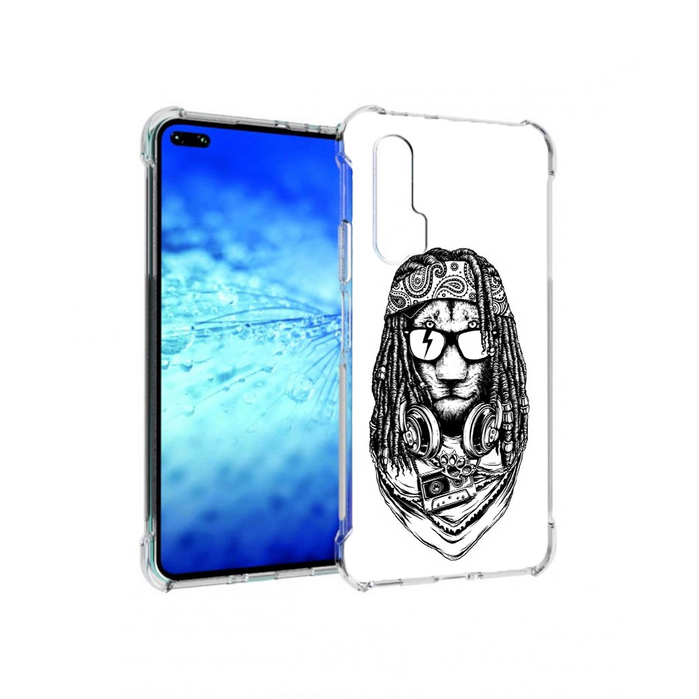 

Чехол MyPads Tocco для Huawei View 30 Pro дреды льва (PT145237.17.338), Прозрачный, Tocco