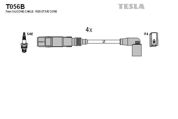 

Комплект проводов зажигания TESLA T056B