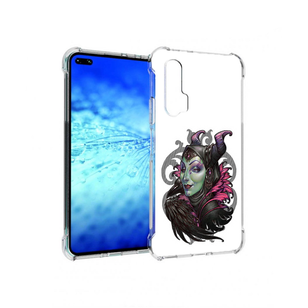 

Чехол MyPads Tocco для Huawei View 30 Pro зеленая девушка с вороном (PT145237.17.357), Прозрачный, Tocco