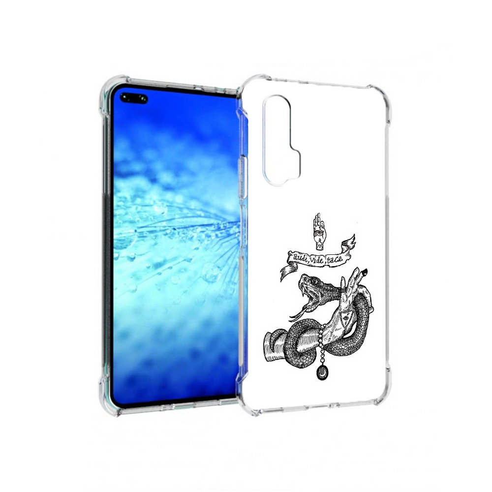 

Чехол MyPads Tocco для Huawei View 30 Pro змея на руке рисунок (PT145237.17.366), Прозрачный, Tocco