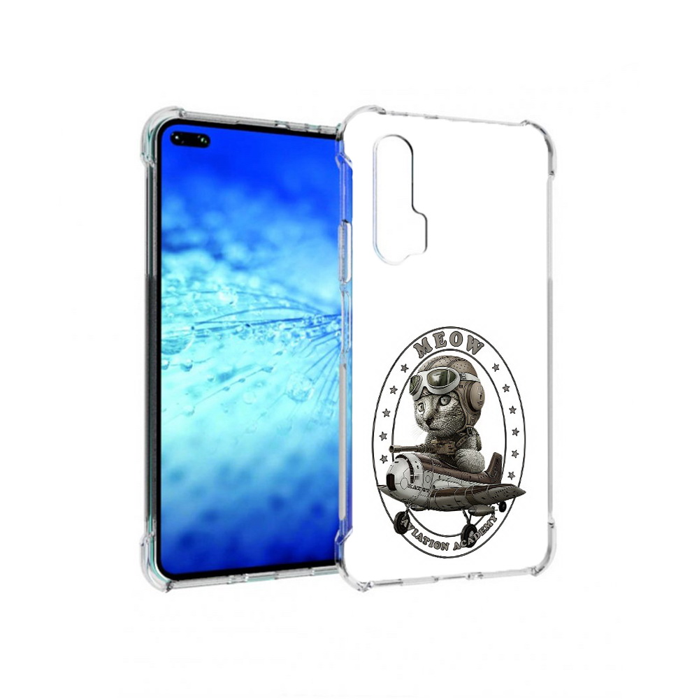 

Чехол MyPads Tocco для Huawei View 30 Pro кот в самолете (PT145237.17.395), Прозрачный, Tocco