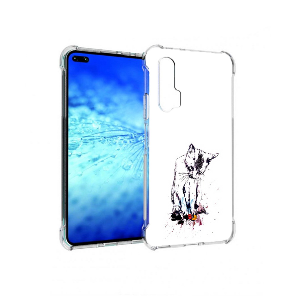 Чехол MyPads Tocco для Huawei View 30 Pro кот и микки (PT145237.17.399)