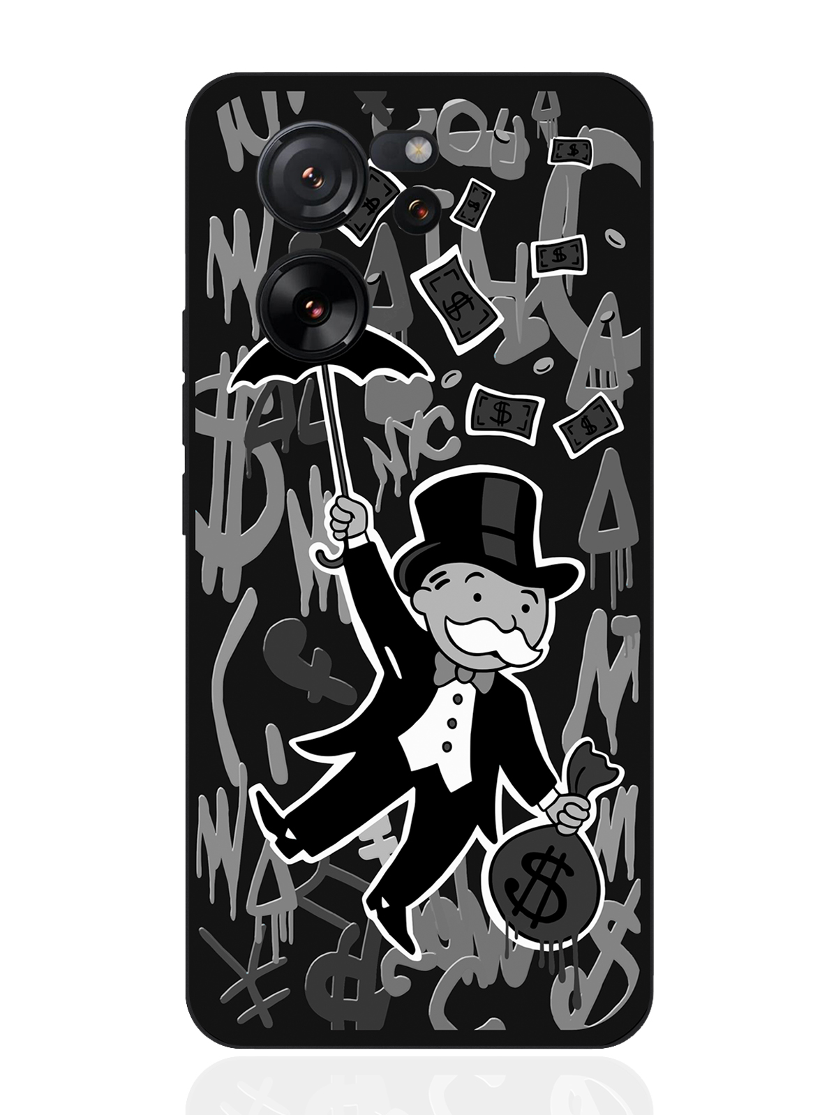

Чехол для смартфона Xiaomi 13T черный силиконовый Monopoly Black Edition, Серый;черный, Xiaomi