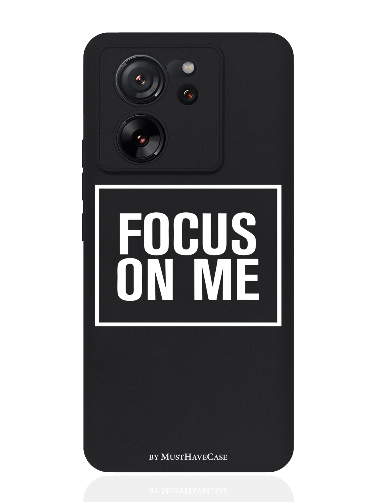 

Чехол для смартфона Xiaomi 13T черный силиконовый Focus on me, Черный;белый, Xiaomi