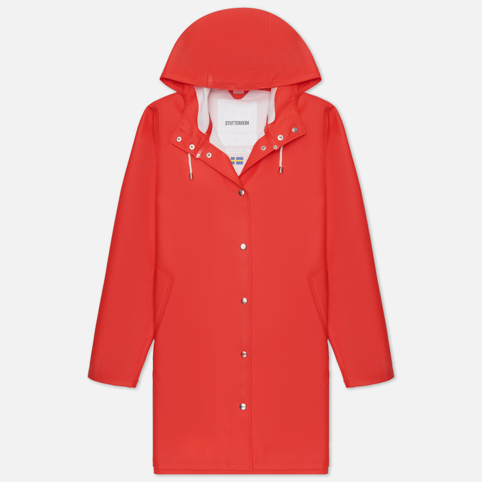Женская куртка дождевик Stutterheim Mosebacke красный, Размер S