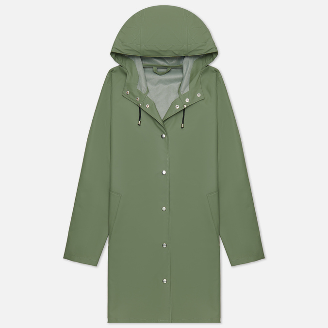Женская куртка дождевик Stutterheim Mosebacke Lightweight зелёный, Размер S