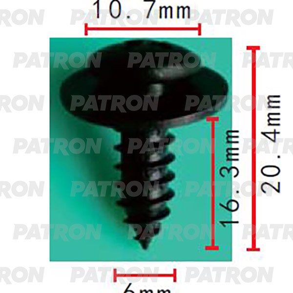 Саморез Применяемость: Саморез 6x20.4mm Универсальный PATRON арт. P37-2162