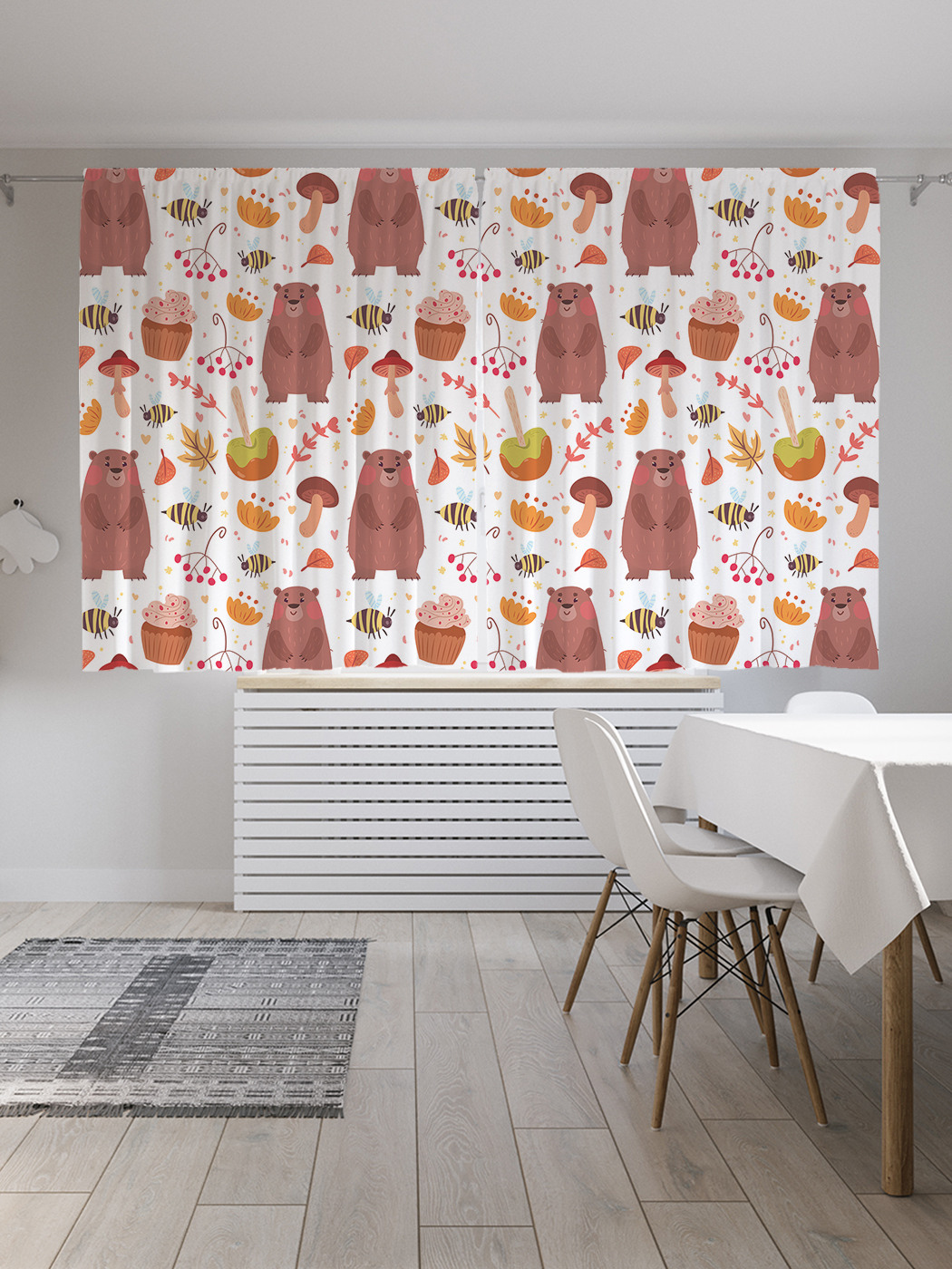 

Шторы JoyArty с фотопечатью "Пчёлка и грибок" из сатена, 290х180 см, Пчёлка и грибок