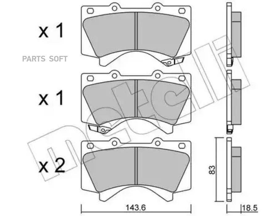

Тормозные колодки METELLI 22-0821-0
