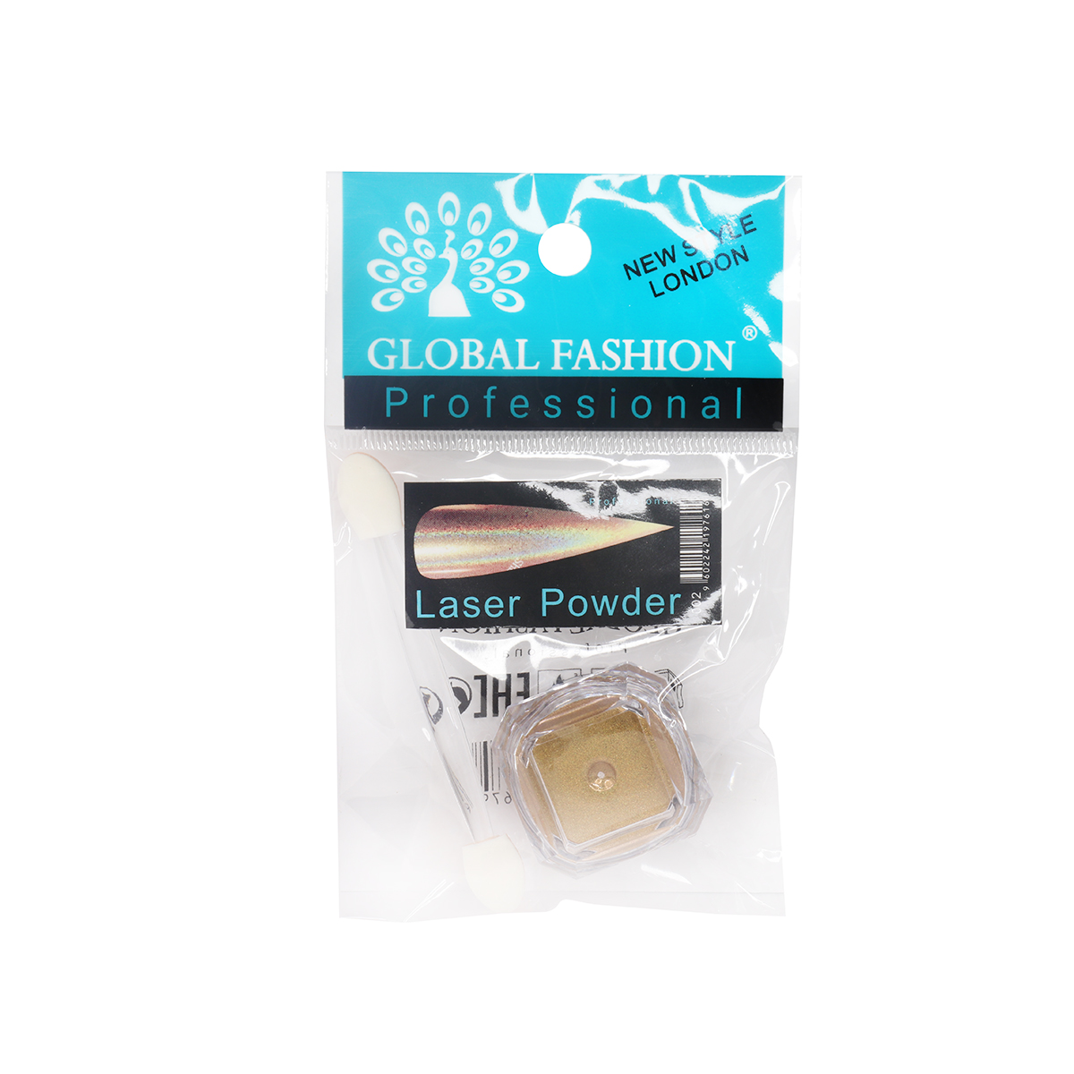 

Втирка для ногтей, Хлопья Юки Global Fashion, серебро-зелёный