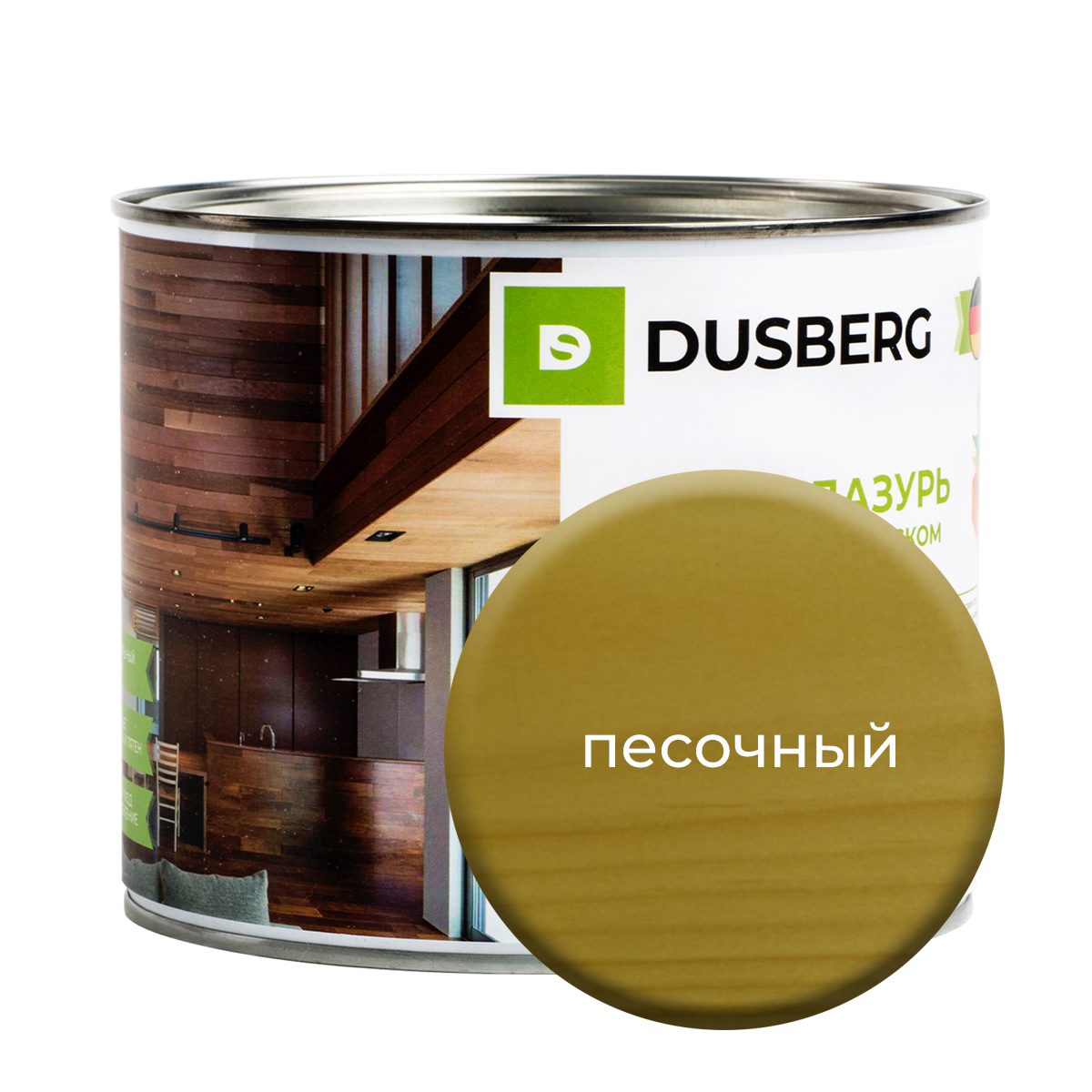 

Аквалазурь Dusberg с пчелиным воском 2 л Песочный, Желтый, 3510