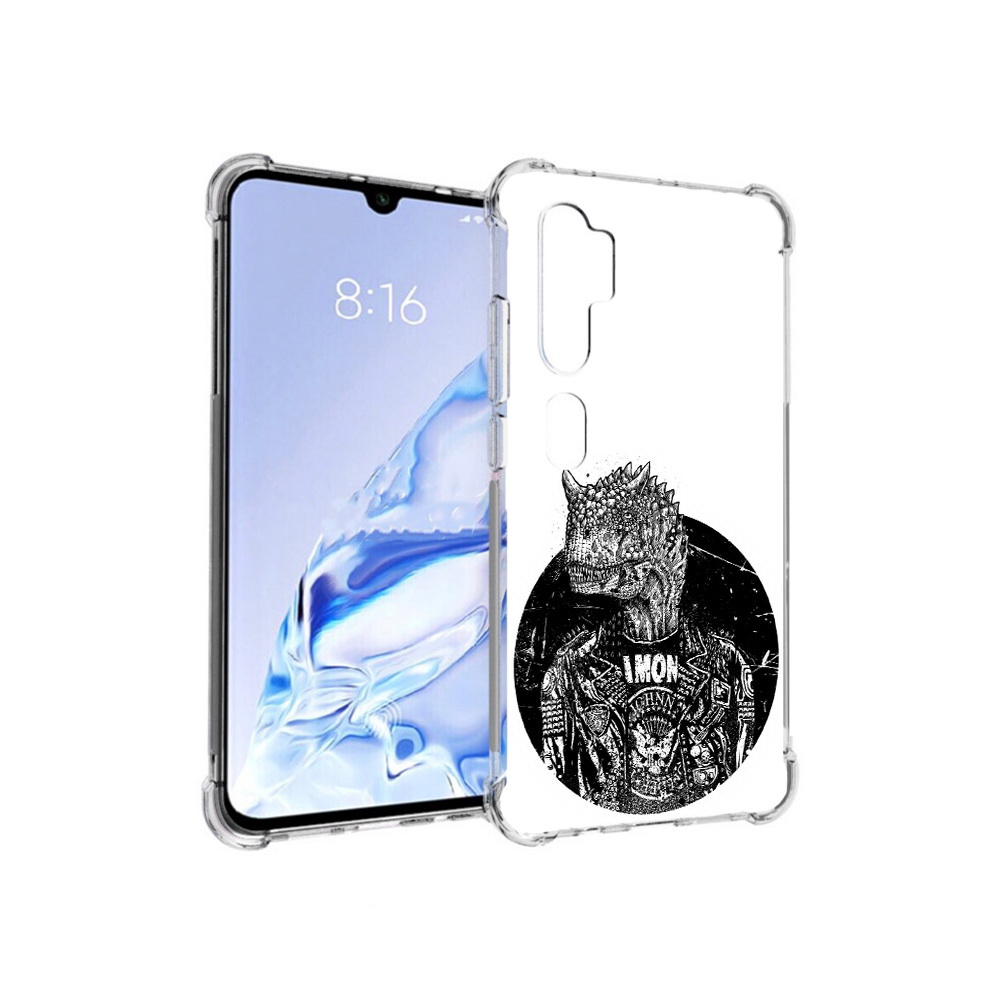 

Чехол MyPads Tocco для Xiaomi Mi Note 10 Pro динозавр в куртке (PT140314.290.328), Прозрачный, Tocco
