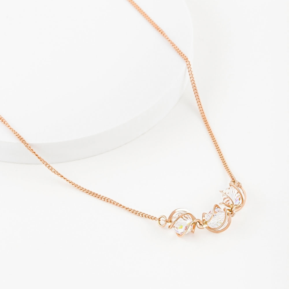 

Колье из красного золота со Swarovski 45 см НАШЕ ЗОЛОТО 1ФКСВ103, 1ФКСВ103