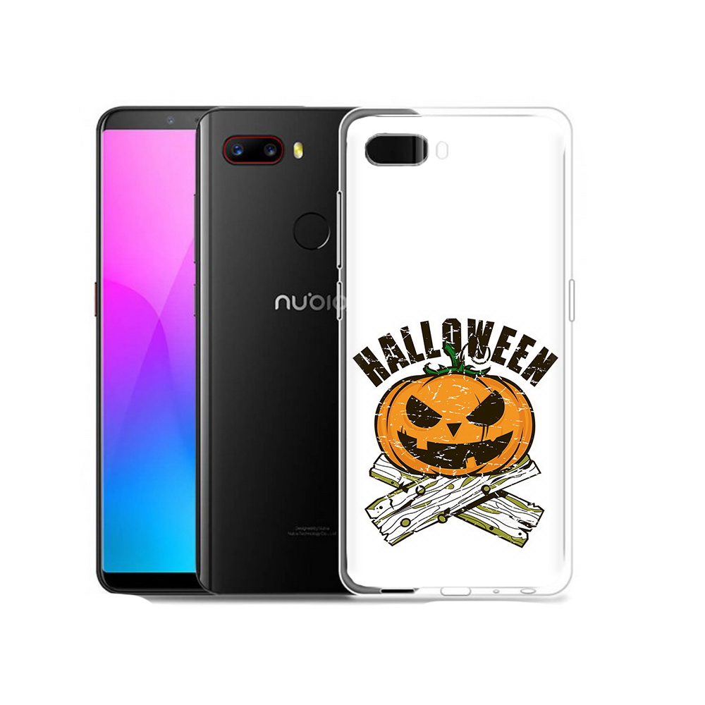 

Чехол MyPads Tocco для ZTE Nubia Z18 Хэллоуин доски тыква (PT115657.463.194), Прозрачный, Tocco