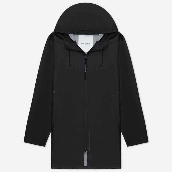 Мужская куртка дождевик Stutterheim Stockholm Lightweight Zip чёрный, Размер S