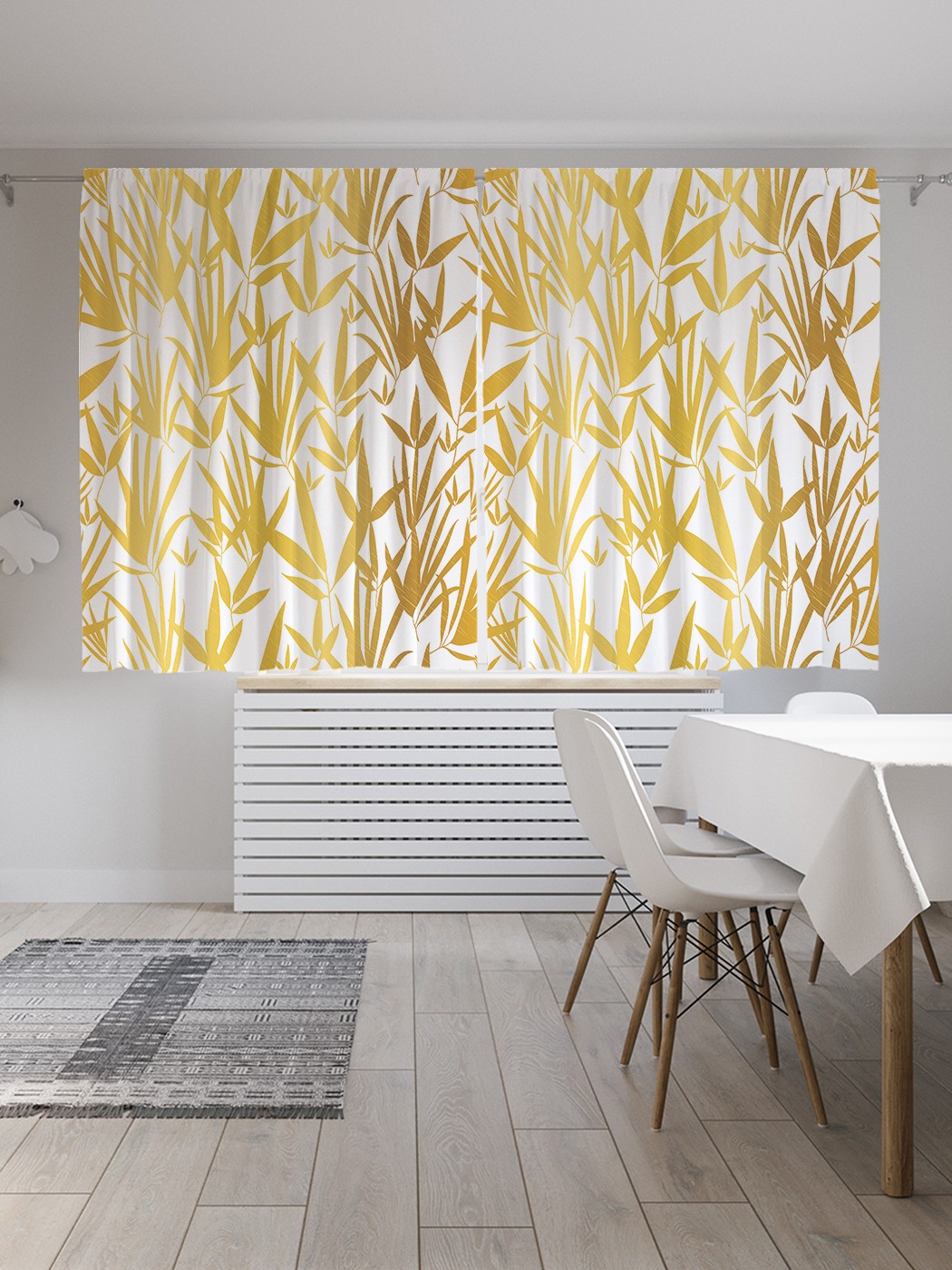 фото Шторы joyarty с фотопечатью "трава из золота" из сатена, 290х180 см