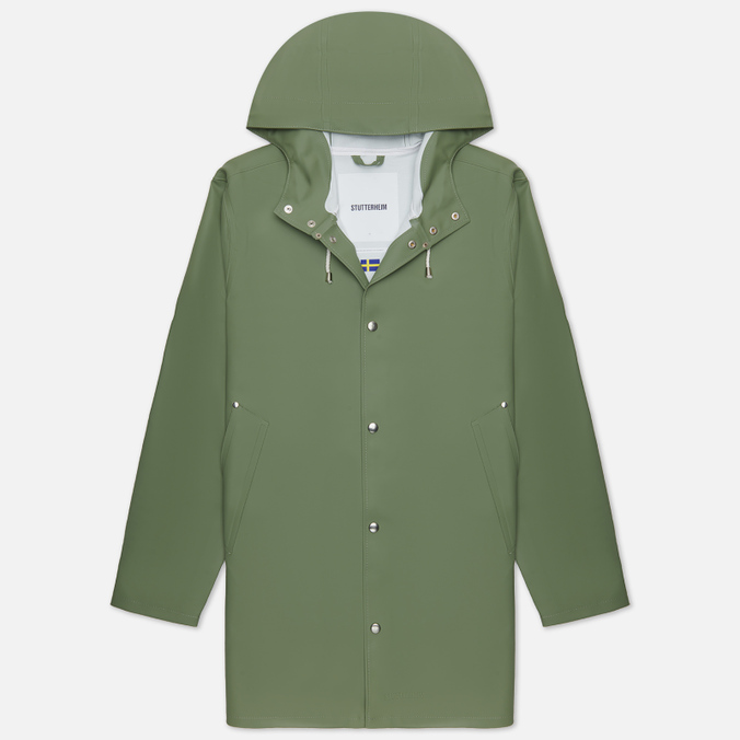 Мужская куртка дождевик Stutterheim Stockholm зелёный, Размер S