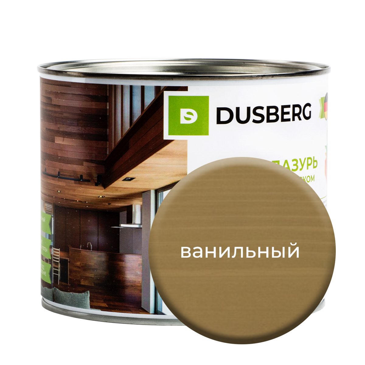 

Аквалазурь Dusberg с пчелиным воском 2 л Ваниль, Желтый, 3510