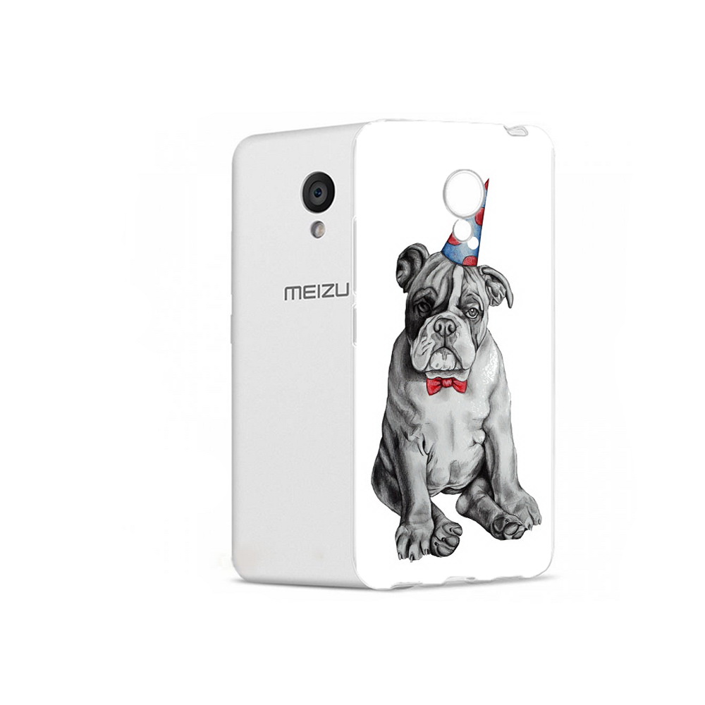 

Чехол MyPads Tocco для Meizu M5 праздничный щенок (PT62224.82.554), Прозрачный, Tocco