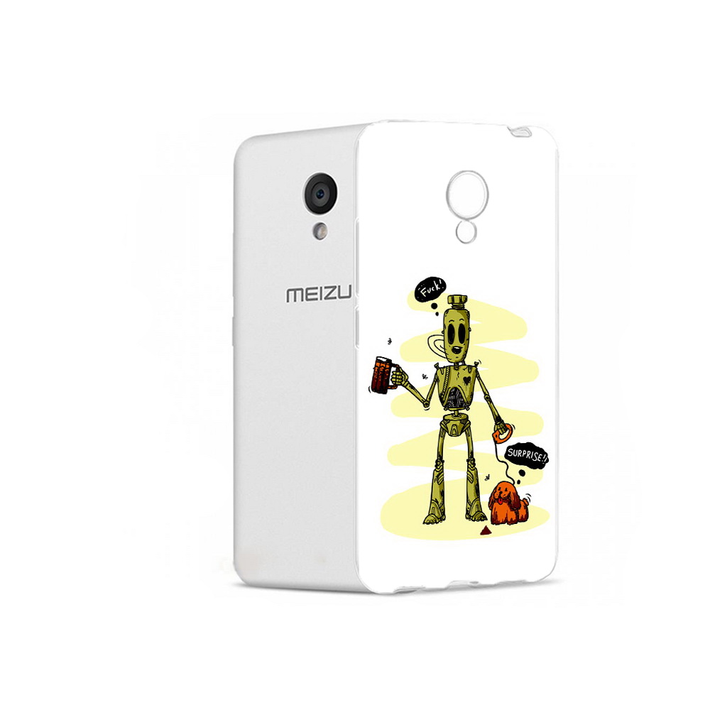 

Чехол MyPads Tocco для Meizu M5 прикольный робот (PT62224.82.557), Прозрачный, Tocco