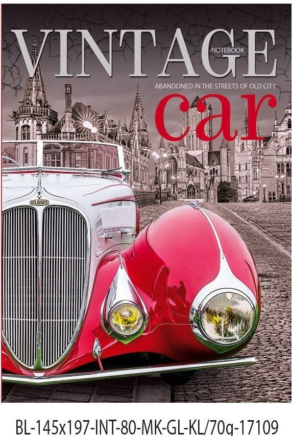 

Блокнот 80 л, 15*25, клетка, Red car, Красная машина, 17109, 2105 (17109)