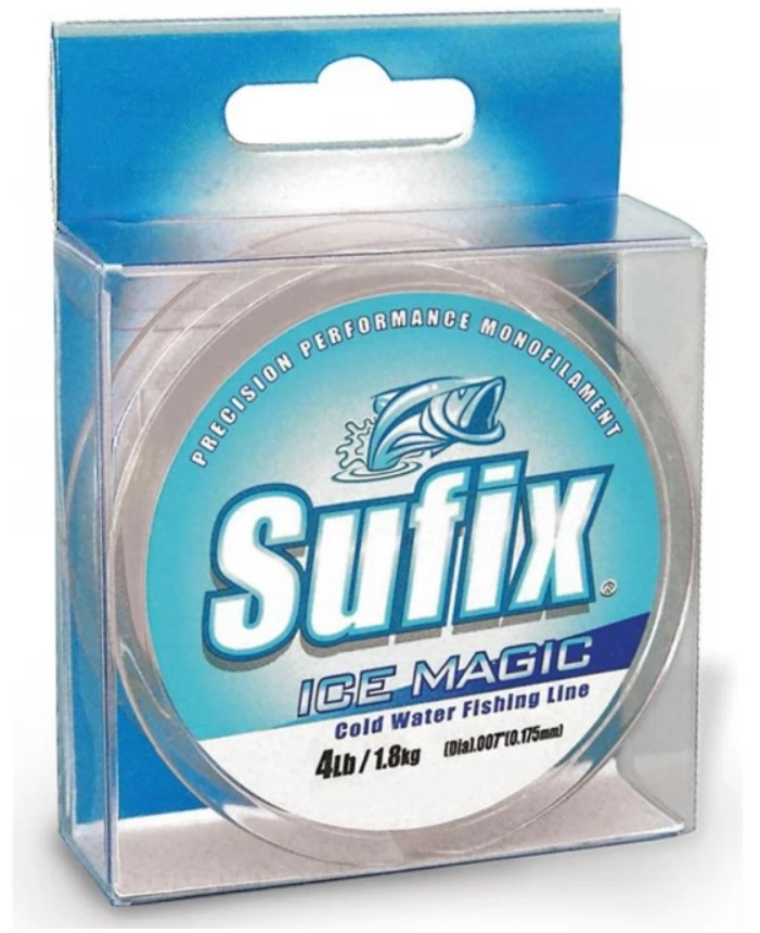 фото Леска зимняя sufix ice magic прозрачная 50м 0.35мм 10,3кг ds1xl035024a5i sufix