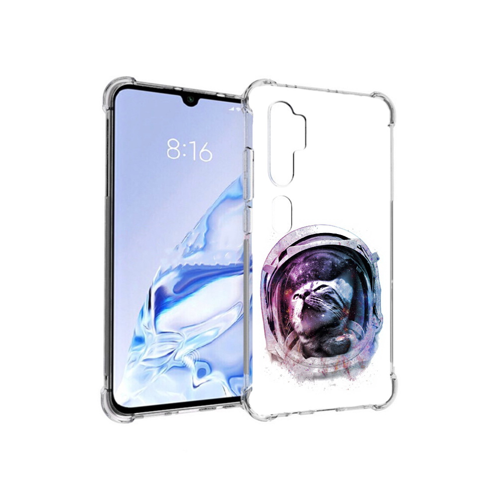 

Чехол MyPads Tocco для Xiaomi Mi Note 10 Pro кот в шлеме (PT140314.290.396), Прозрачный, Tocco