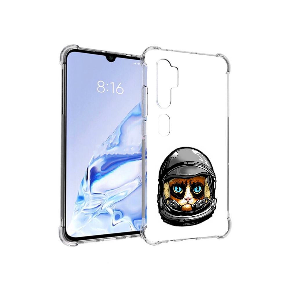

Чехол MyPads Tocco для Xiaomi Mi Note 10 Pro кот космонавт (PT140314.290.400), Прозрачный, Tocco
