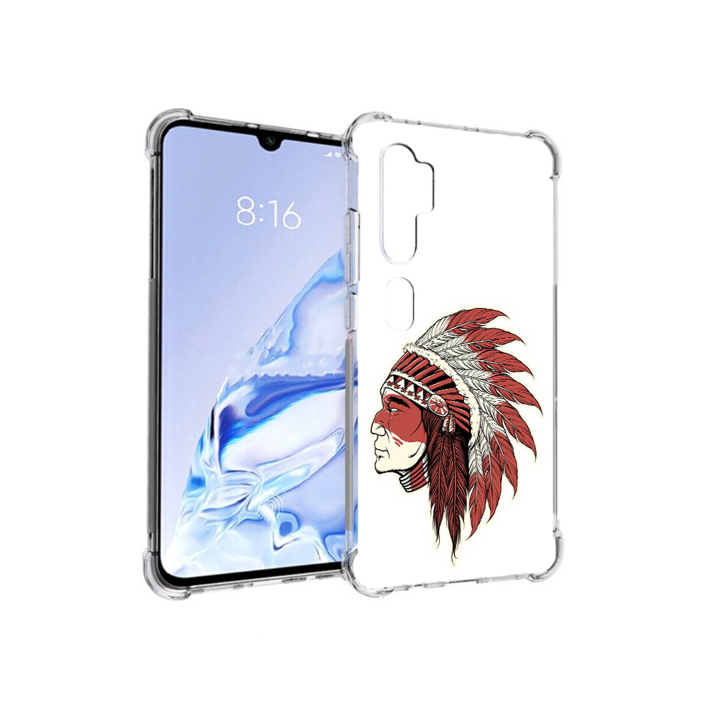 

Чехол MyPads Tocco для Xiaomi Mi Note 10 Pro красный индеец (PT140314.290.411), Прозрачный, Tocco