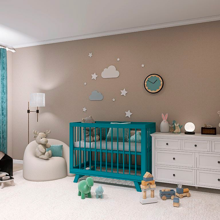 Кроватка для новорожденного Lilla Aria Ocean Blue кроватка для новорожденного lilla aria night blue