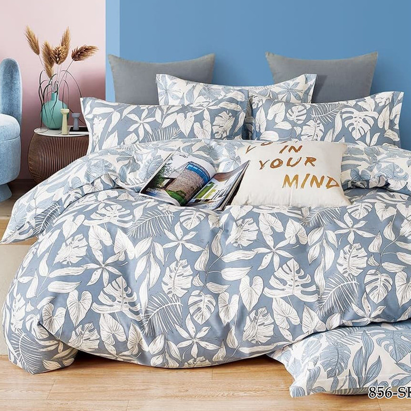 

Постельное белье евро Cleo Satin de Luxe 100% хлопок набивной 4 наволочки 70х70 и 50х70, Satin de Luxe