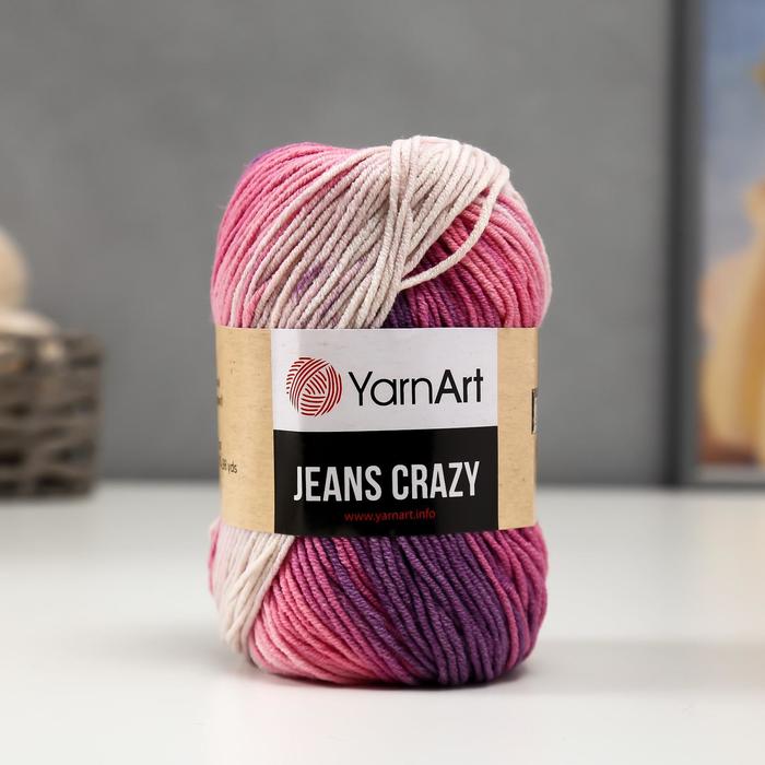 фото Пряжа "jeans crazy" 55% хлопок, 45% акрил 160м/50гр (8206 принт) yarnart