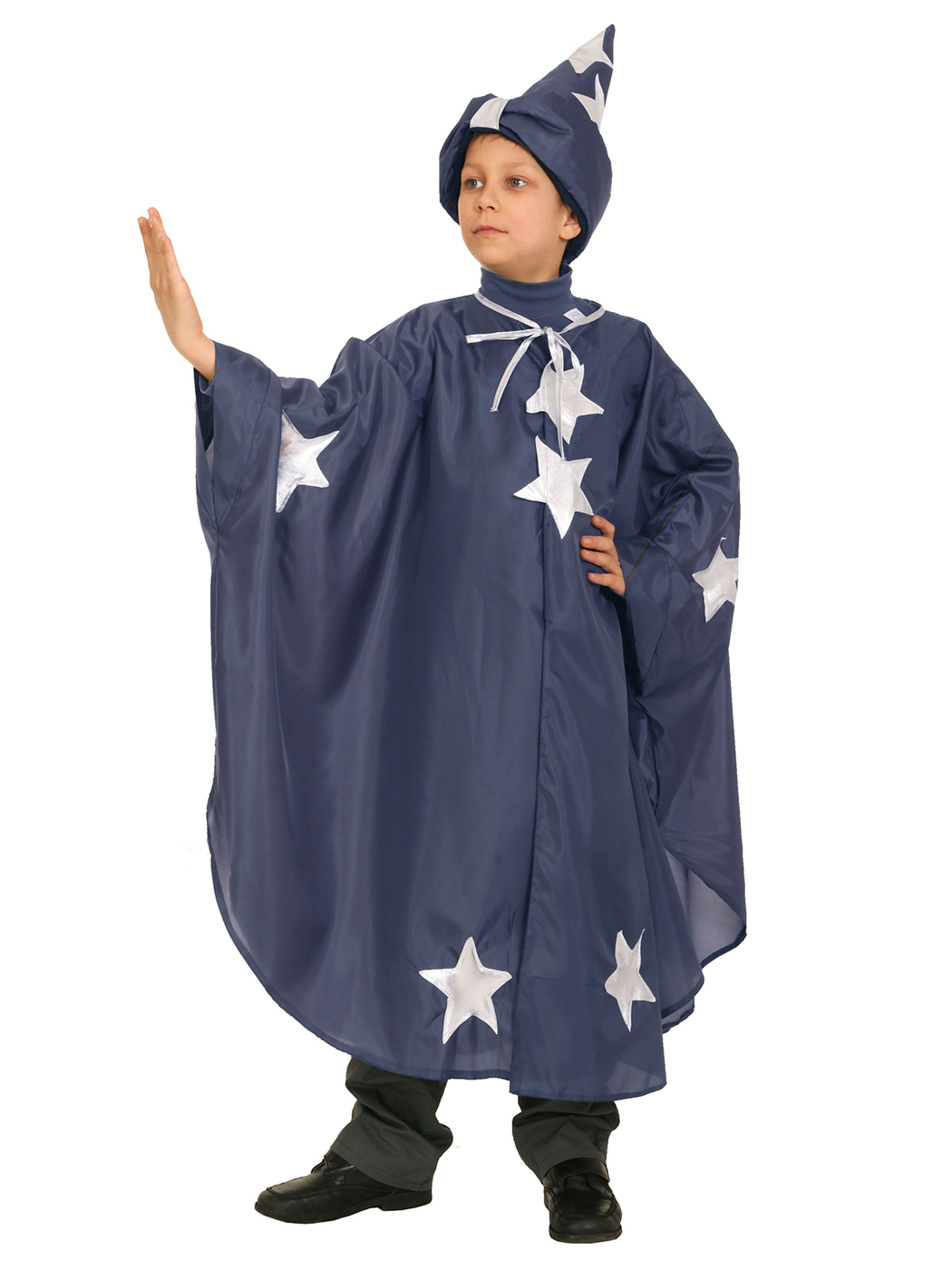 Карнавальный костюм детский Вестифика Звездочет, синий, 116 карнавальный плащ взрослый атлас синий длина 120см