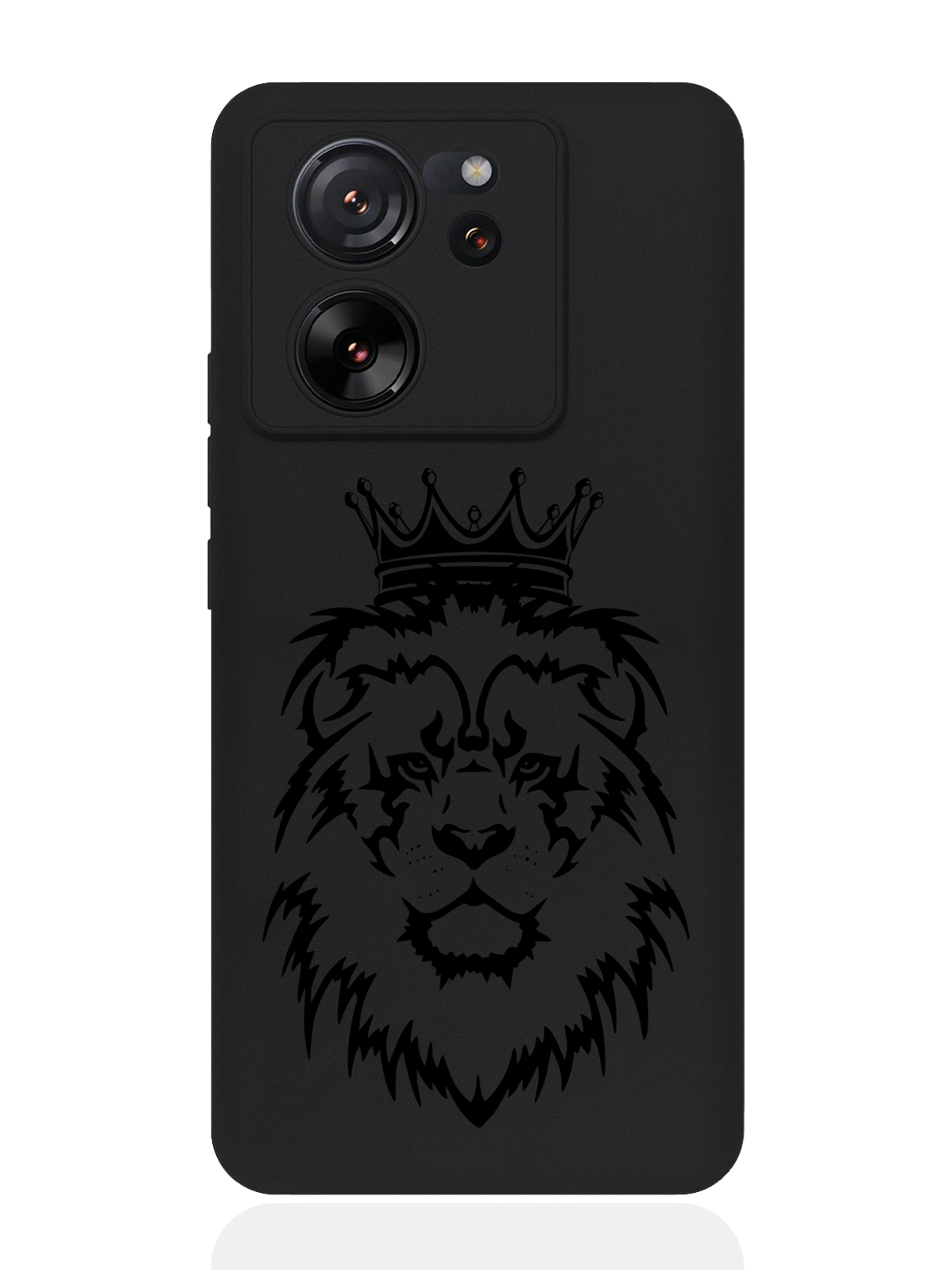 

Чехол для смартфона Xiaomi 13T черный силиконовый Лев, Xiaomi