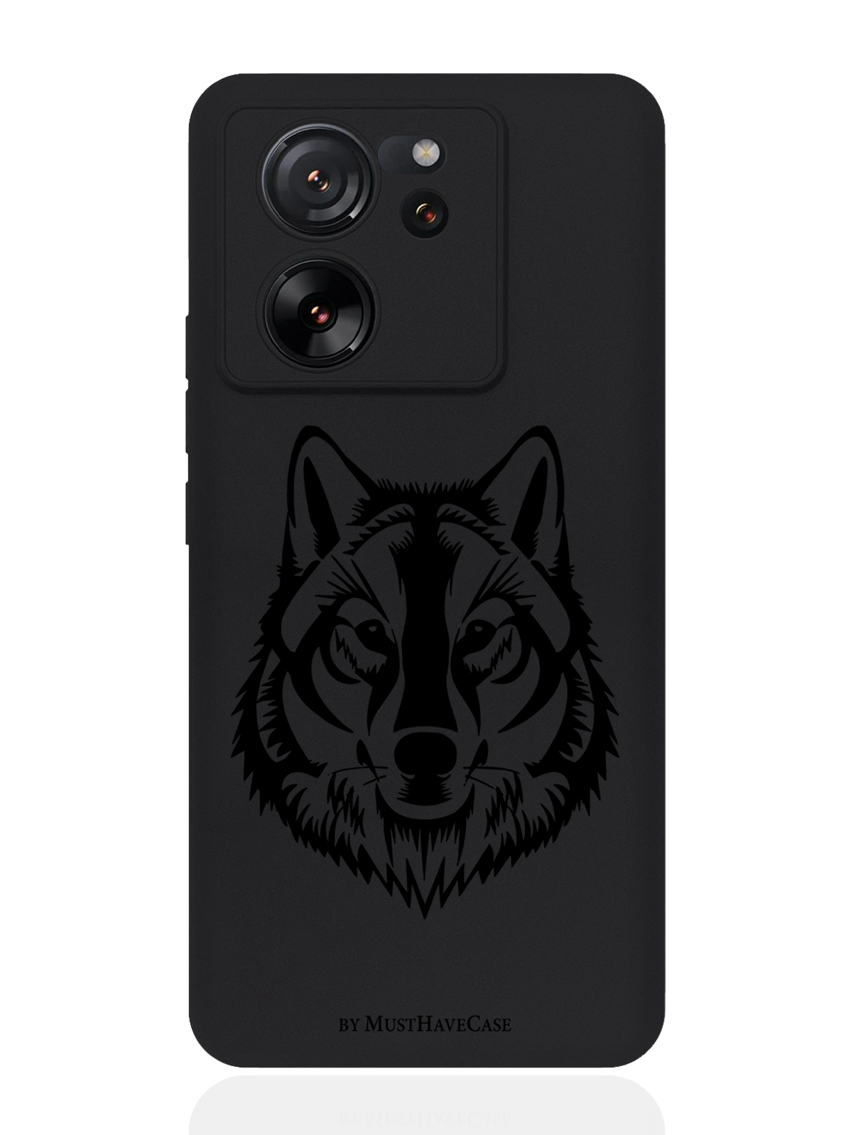 

Чехол для смартфона Xiaomi 13T черный силиконовый Волк, Xiaomi