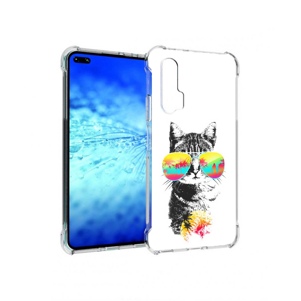 

Чехол MyPads Tocco для Huawei View 30 Pro крутой кот (PT145237.17.425), Прозрачный, Tocco