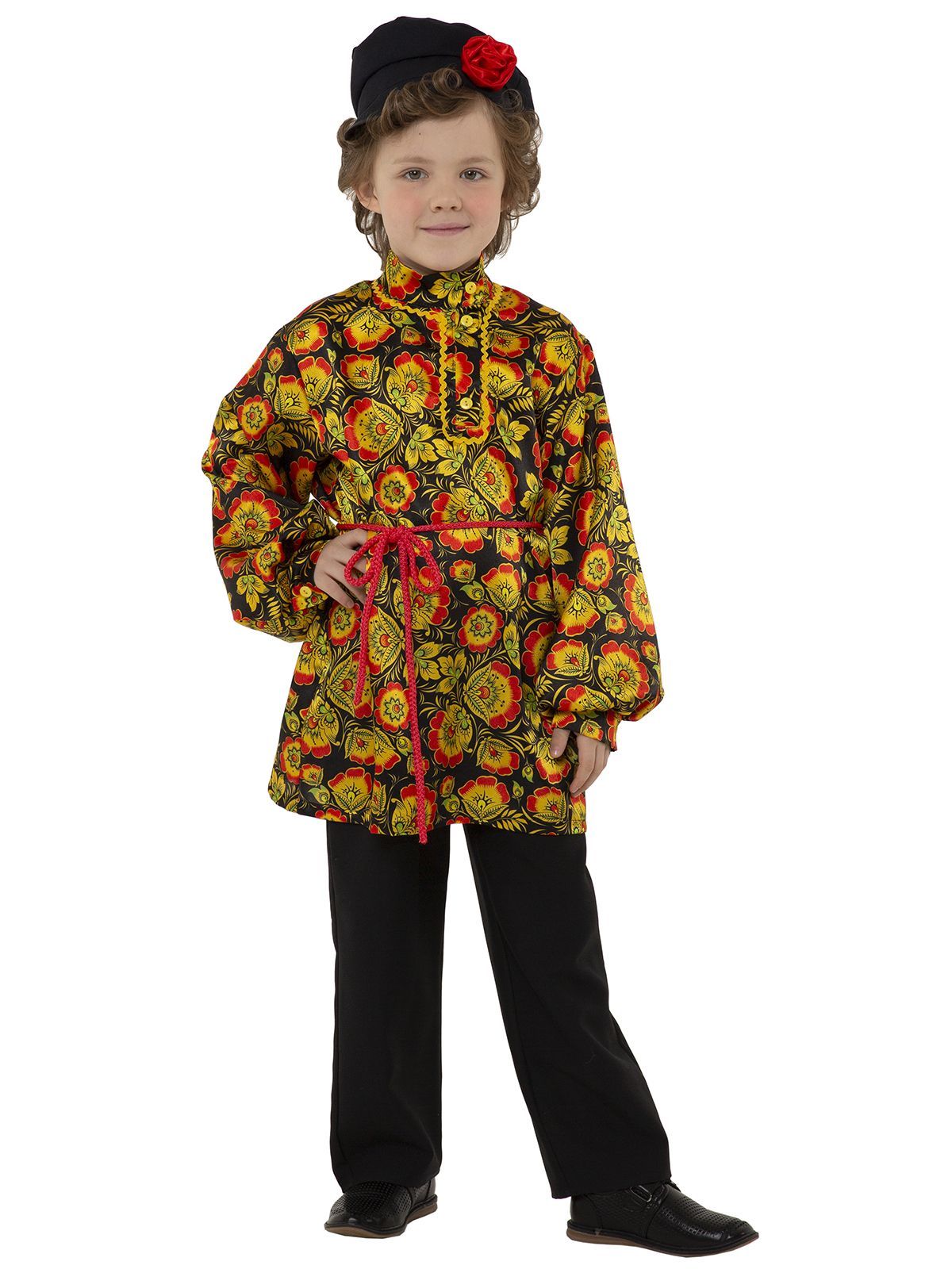 Детский карнавальный костюм Вестифика для мальчика Хохлома плясовая р 128-134 русские промыслы и ремесла