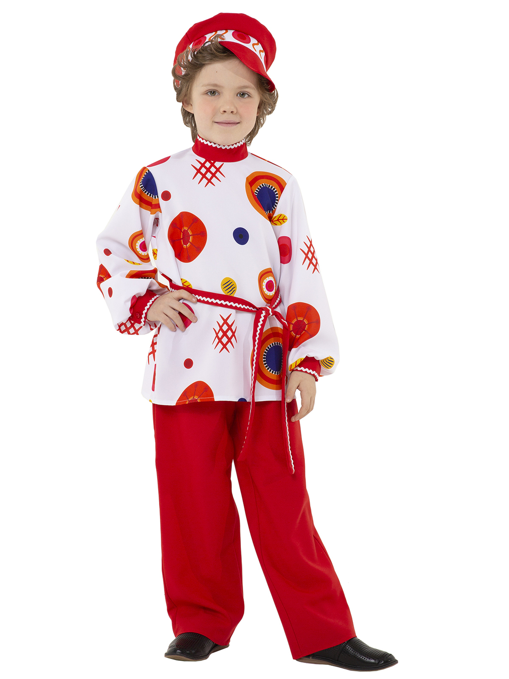 Карнавальный костюм Вестифика Дымковская игрушка, красный,  белый, 116 101062116
