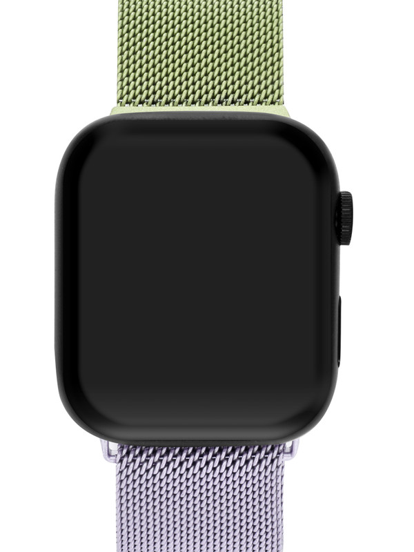 Ремешок Mutural для Apple Watch Series SE (1-е пок.) 44 mm металлический Зелёно-фиолетовый