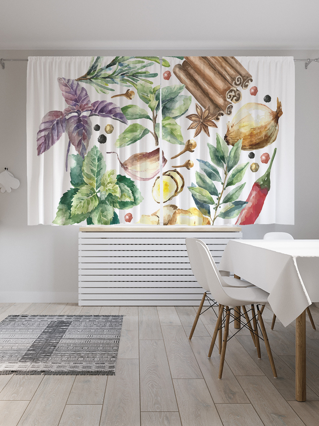 

Шторы JoyArty с фотопечатью "Кулинарные специи" из сатена, 290х180 см, Кулинарные специи
