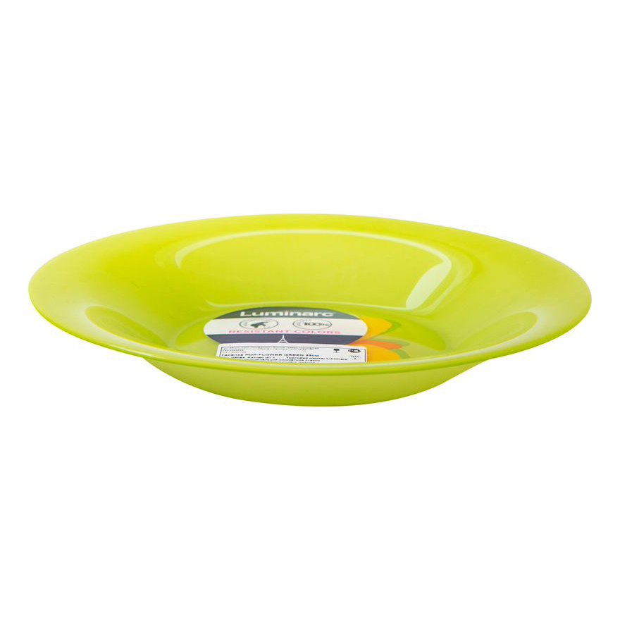 

Тарелка глубокая Luminarc Pop Flower Green 23 см зеленая, Зеленый