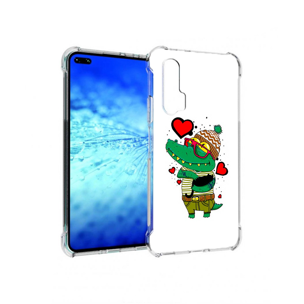 

Чехол MyPads Tocco для Huawei View 30 Pro Влюбленный крокодил (PT145237.17.48), Прозрачный, Tocco