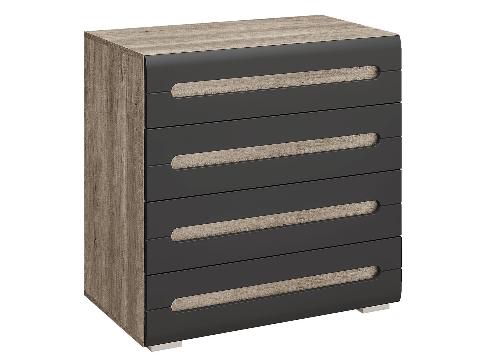 

Комод BTS Наоми Лайт Дуб Каньон/Графит нубук, Наоми Лайт Черный