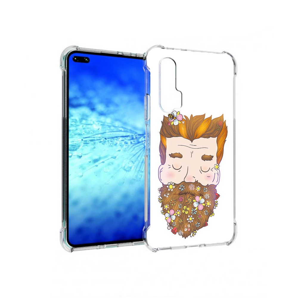 

Чехол MyPads Tocco для Huawei View 30 Pro мужчина с цветами в бороде (PT145237.17.489), Прозрачный, Tocco
