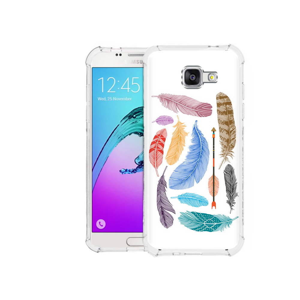 

Чехол MyPads Tocco для Samsung Galaxy A5 (2016) разноцветные перья (PT25252.581.572), Прозрачный, Tocco