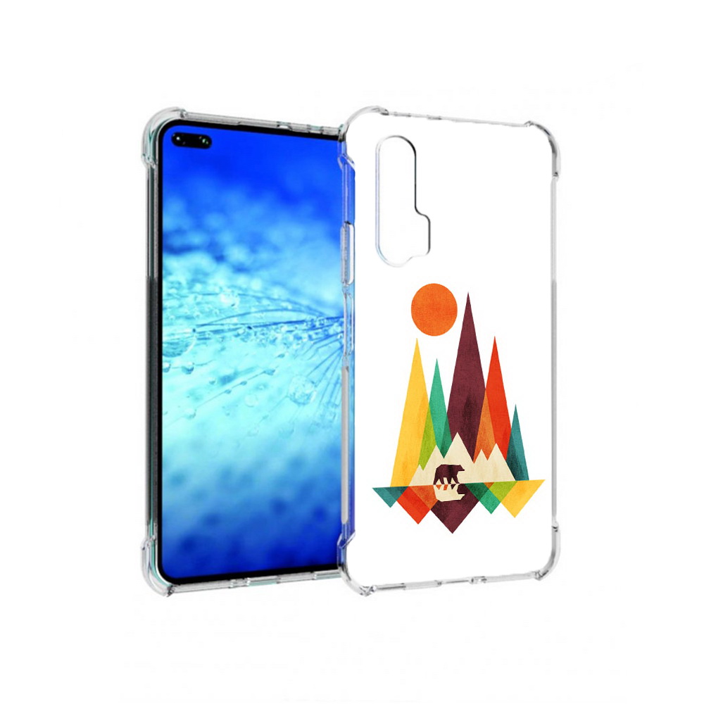 

Чехол MyPads Tocco для Huawei View 30 Pro нарисованные горы с медведем (PT145237.17.506), Прозрачный, Tocco