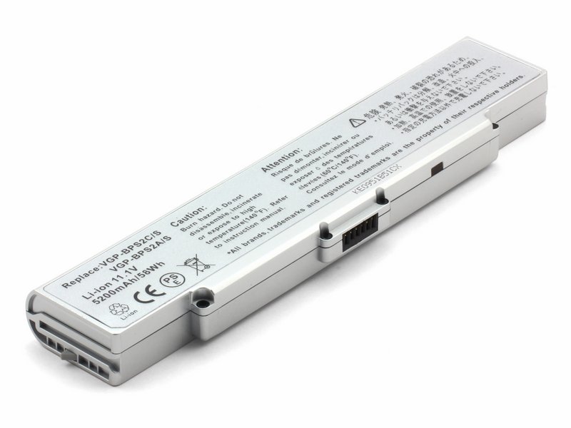 фото Аккумулятор для sony vgp-bps2, vgp-bps2c (серебристый) sino power